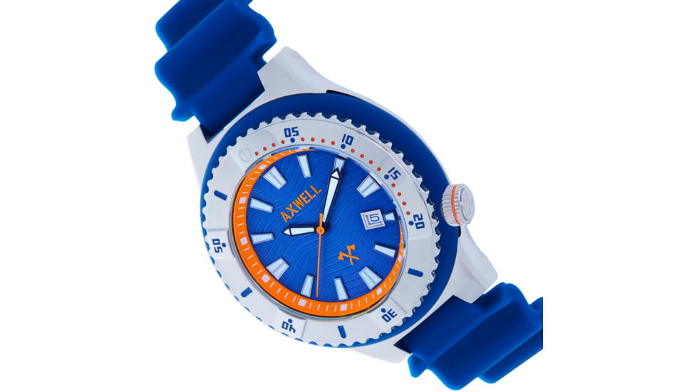 Axwell Summit Strap Watch w/Date, Blue, One Size, AXWAW108-4