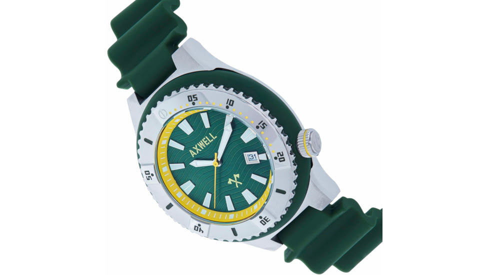 Axwell Summit Strap Watch w/Date, Green, One Size, AXWAW108-3