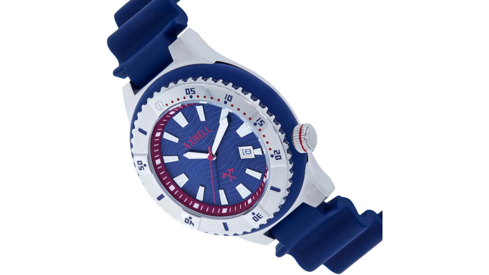 Axwell Summit Strap Watch w/Date, Navy, One Size, AXWAW108-2