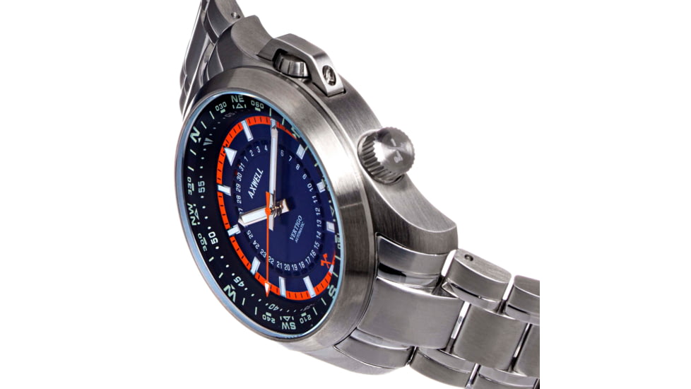 Axwell Vertigo Bracelet Watch w/Date, Blue, AXWAW101-4, Blue, One Size, AXWAW101-4