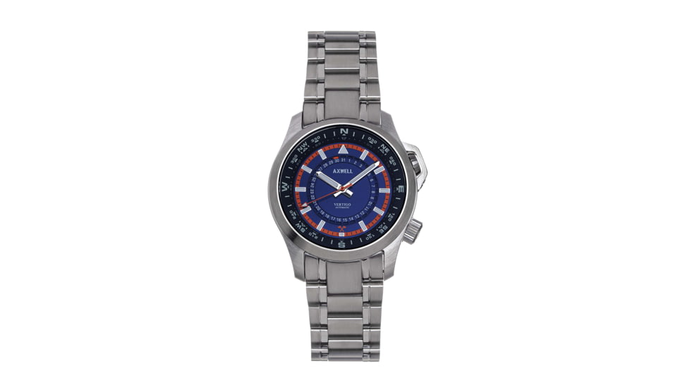 Axwell Vertigo Bracelet Watch w/Date, Blue, AXWAW101-4, Blue, One Size, AXWAW101-4