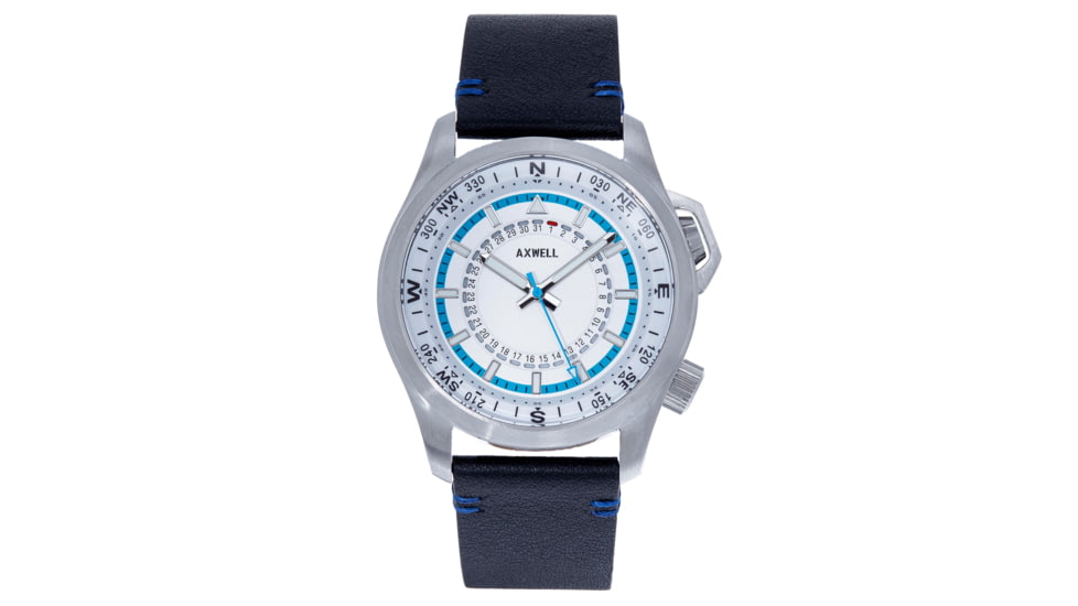 Axwell Vertigo Bracelet Watch w/Date, White, AXWAW101-1, White, One Size, AXWAW101-1