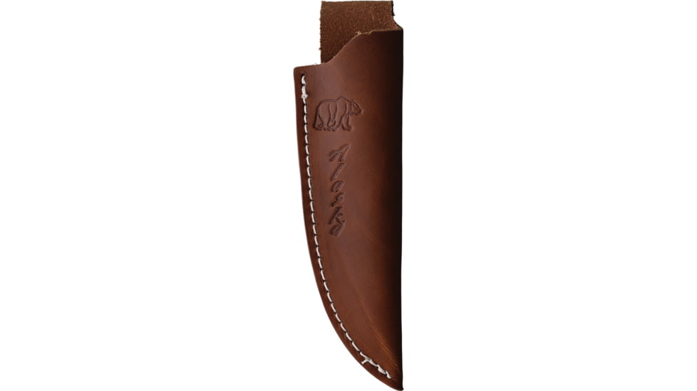 B Merry Red Canvas Micarta Hunter Knife, 7in Overall, 3in, AUS-8, Mirror Blade, Red Canvas Micarta Handle, Leather Sheath, BMK-H1 MIC R