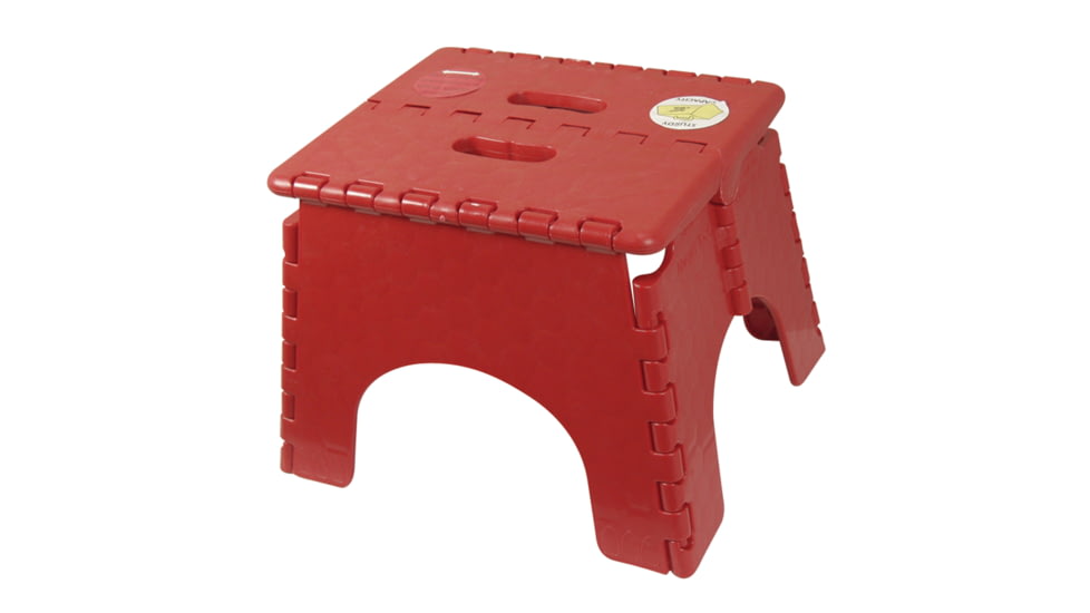 B &amp; R Plastics 101-6R E-Z Foldz Step Stool, Red, 9in, 101-6R-RED