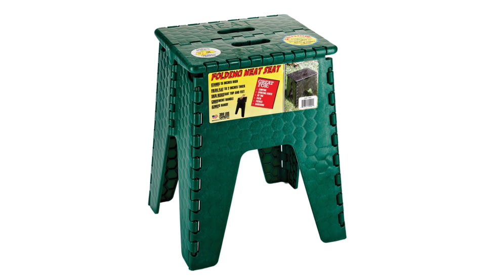 B &amp; R Plastics Folding Neat Seat - 15in, Forest Green, 152-6FG