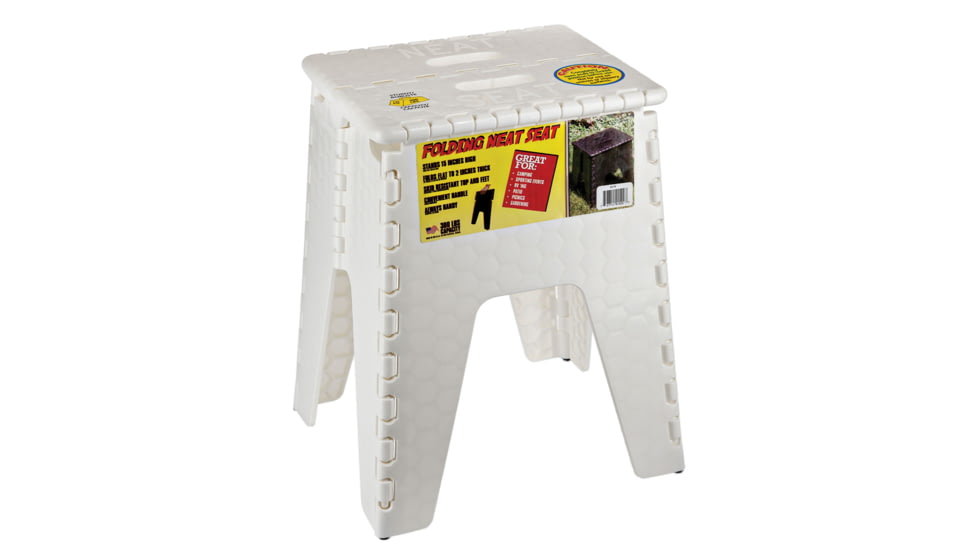 B &amp; R Plastics Folding Neat Seat - 15in, White, 152-6WH