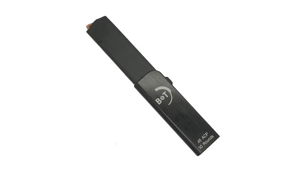 B&amp;T APC45-G/SPC45-G .45ACP 30 Rounds Polymer Rifle Magazine, Black, 30, BT-220599