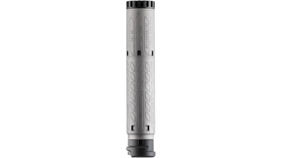 B&amp;T Print-X SQD 45 Modular Ti .45 ACP Suppressor, 2.2x9.2 in, Grey, 100000231952