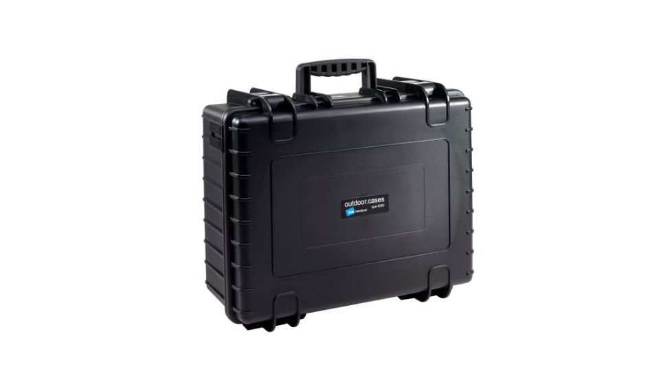 B&amp;W International Type 6000 Black Outdoor Case With Si Foam, Black, Medium 6000/B/SI