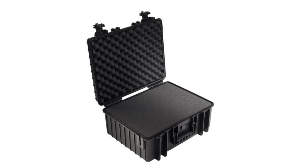 B&amp;W International Type 6000 Black Outdoor Case With Si Foam, Black, Medium 6000/B/SI