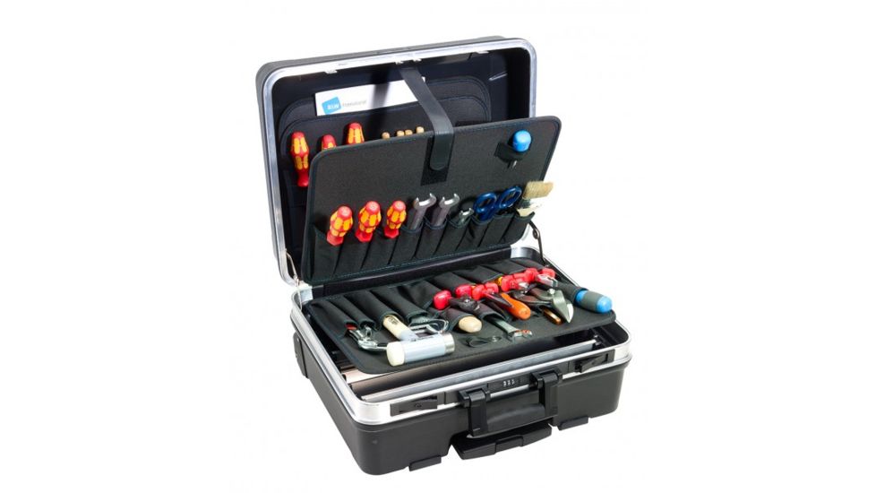 B&amp;W International GO wheeled tool case with pocket boards, Black, 120.04/P