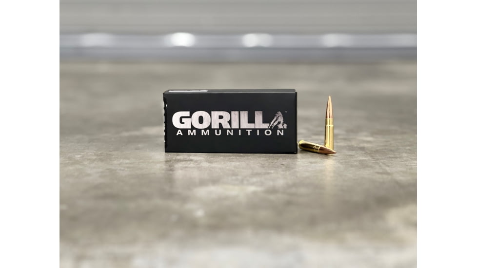 Gorilla Ammunition .300 AAC Blackout 215 Grain Berger Hybrid Target Rifle Ammo, 20 Rounds, Copper, 20 Rounds, gpf-126652