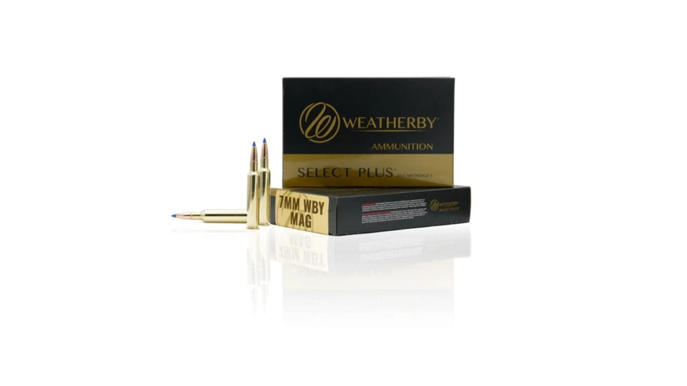 Weatherby Select Plus 7mm WBY Mag 160 Grain Swift A-Frame JSP Brass Cased Rifle Ammo, 20 Rounds, F7MM160AF