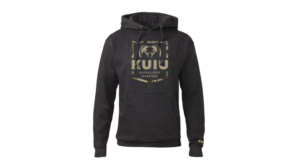 KUIU Vias Shield Hoodie in Charcoal Size 3XL D665D824, Charcoal, 3XL, Cotton, Adult, Male, 7628636127390