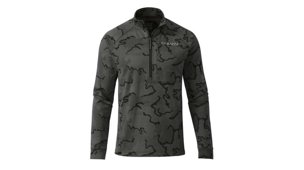 KUIU Ridgepoint Fleece Zip Hunting Shirt in Black Tonal Size 3XL F6E15A9C, Black Tonal, 3XL, Adult, Male, 7670829252766