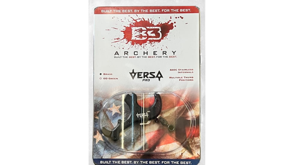 B3 Archery Versa Pro Pack Mini Release, 3 Finger, Brass/Black, 1502856