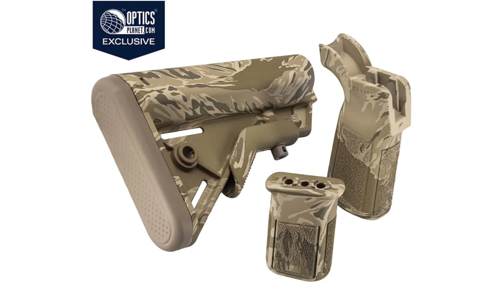 B5 OPMOD Stock &amp; Grips Kit, Desert Tiger Stripe, KIT-1744