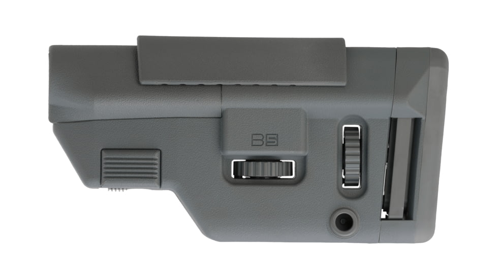 B5 Systems Long Collapsible Precision Stock, Wolf Grey, CPS-1484