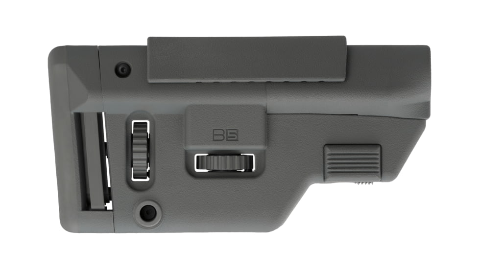 B5 Systems Long Collapsible Precision Stock, Wolf Grey, CPS-1484
