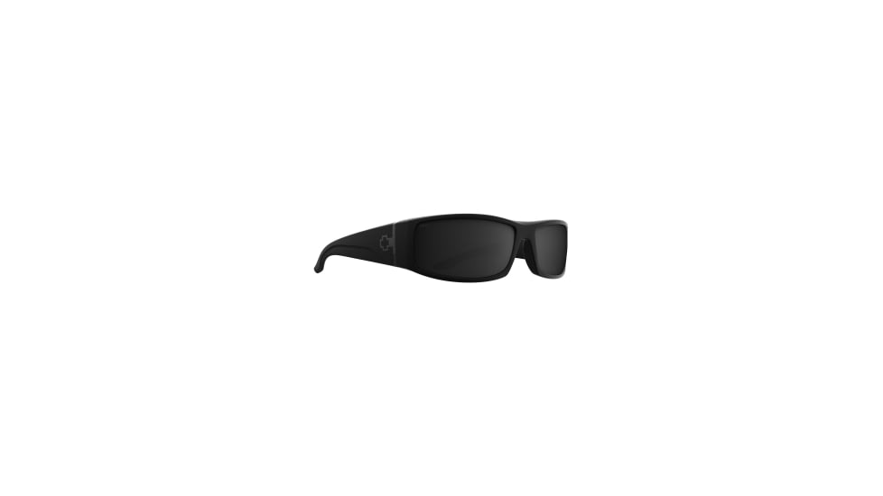 Spy Optic Cooper Sunglasses, Soft Matte Black Frame, Happy Boost Polar Black Mirror, Matte Black/Black, One Size, 193429