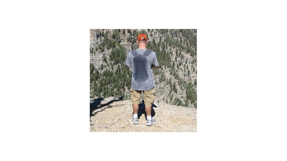 sweaty shirt from backpack