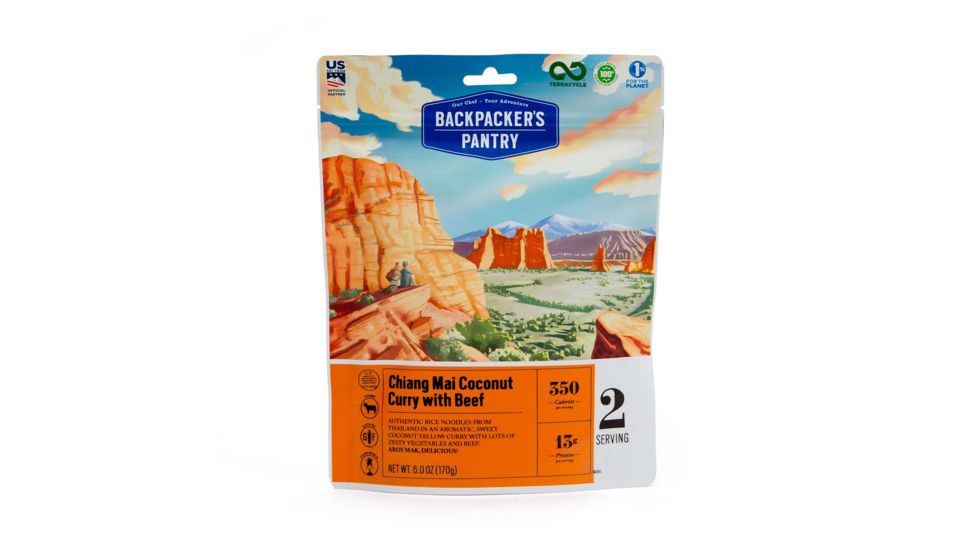 Backpackers Pantry Chiang Mai Coconut Curry with Beef, 2 Servings, 102311