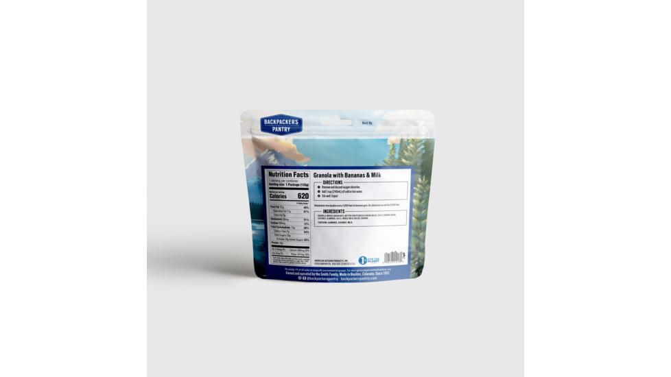 Backpackers Pantry Granola with Bananas, Almonds and Milk, 1 Serving, 101018