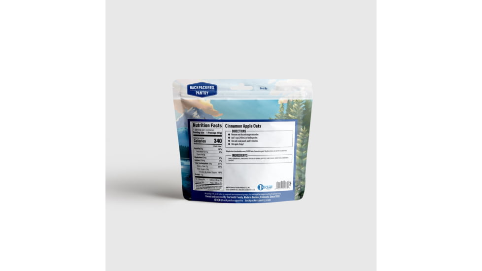 Backpackers Pantry Hot Cinnamon Apple, Oats and Quinoa Cereal, 1 Serving, 101073