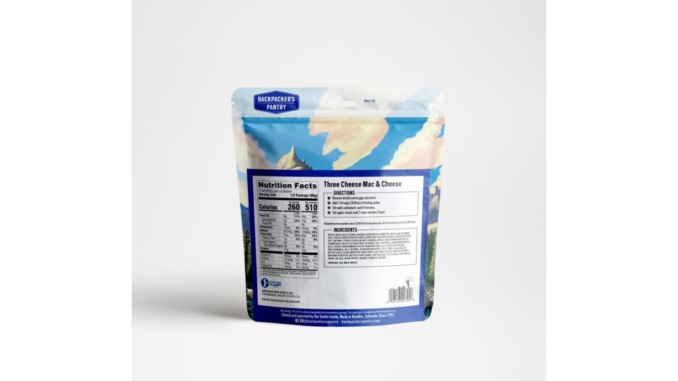 Backpackers Pantry Three Cheese Mac &amp; Cheese, 2 Servings, 102325