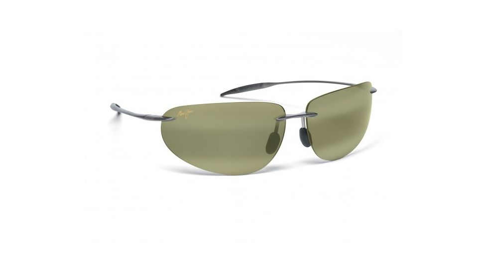 Maui Jim Backyards Sunglasses w/ Smoke Grey Frame and Maui HT Lenses - HT424-11, Quarter View