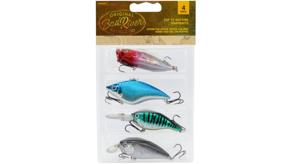 Bad River Top-To-Bottom Fishing Hardbaits, 4-Pack, BRHB4PK