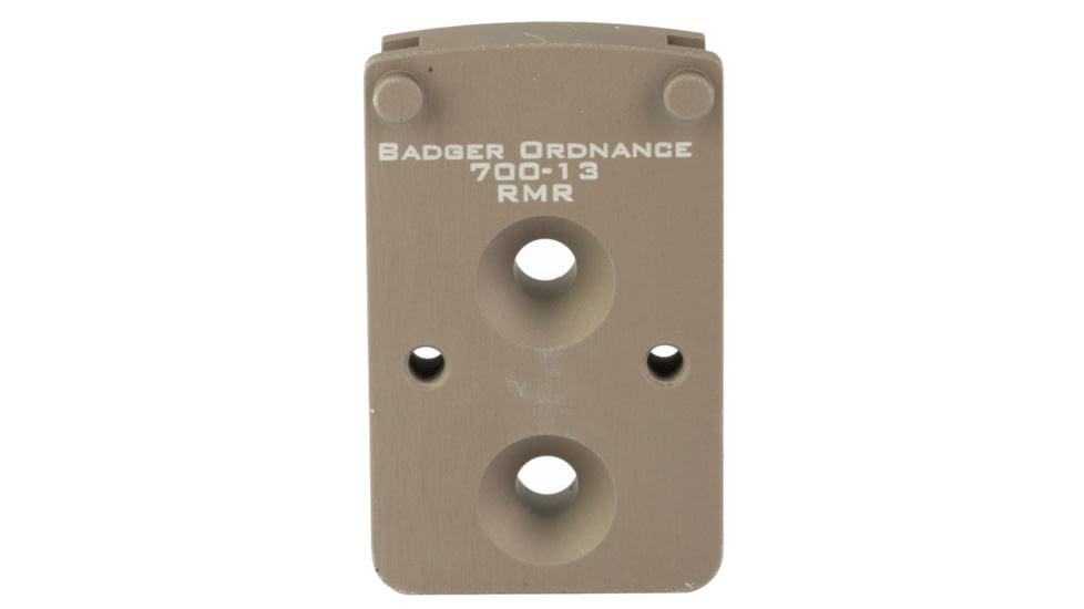 Badger Ordnance C1 12 O'clock Top Optical Red Dot Sight Mount, RMR, Tan, 700-13