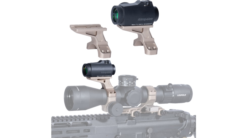 Badger Ordnance Condition One 12 O'clock Top Optical Red Dot Sight Mount, 35mm, Aimpoint Micro, Tan, 700-115