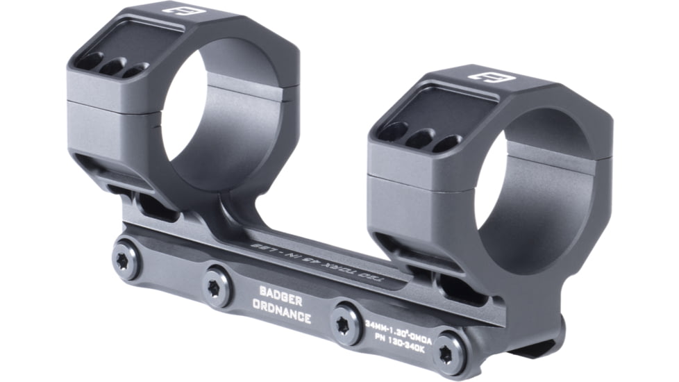 Badger Ordnance Condition One MAX Riflescope Mount, 34mm, 1.3in, Black, 130-340KB
