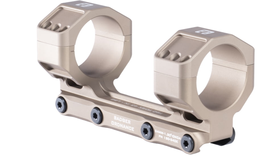 Badger Ordnance Condition One MAX Riflescope Mount, 34mm, 1.3in, Tan, 130-340K