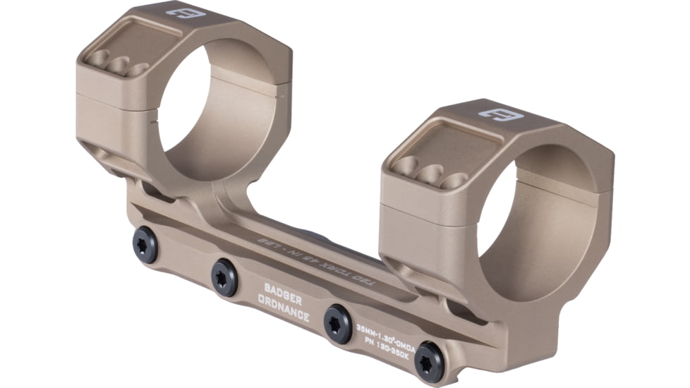 Badger Ordnance Condition One MAX Riflescope Mount, 35mm, 1.30in, Tan, 130-350K