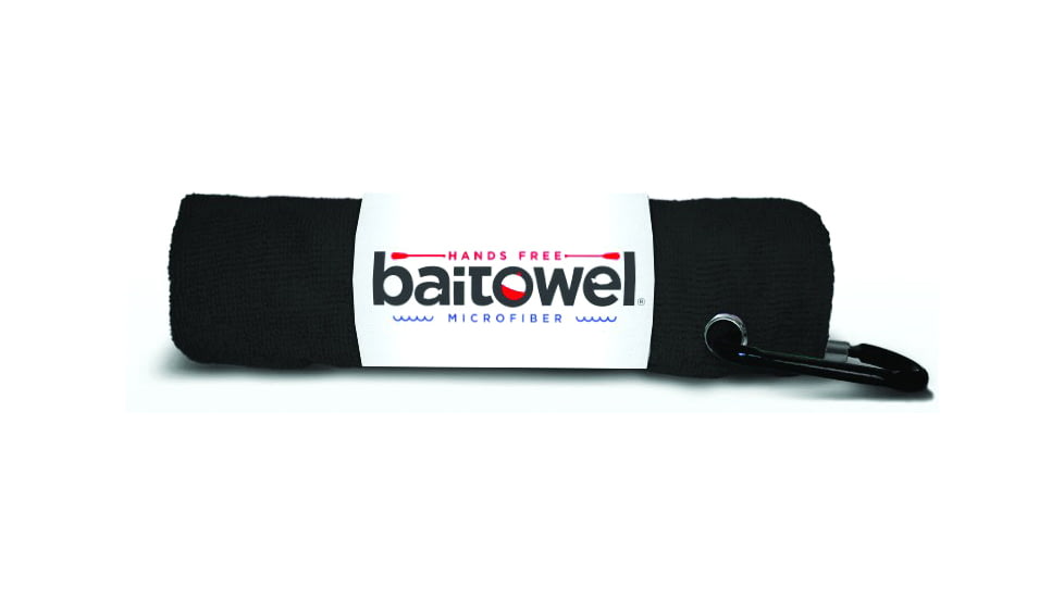 Baitowel Fishing Towel w/Clip, Midnight Black, BT-BLACK