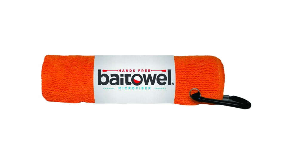 Baitowel Fishing Towel w/Clip, Orange Crush, BT-ORANGE