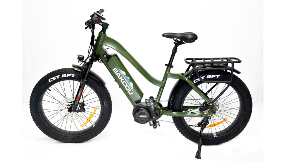 Bakcou Mule Step-Through 24in 19.2ah eBike, Matte Army Green, 9501219563559