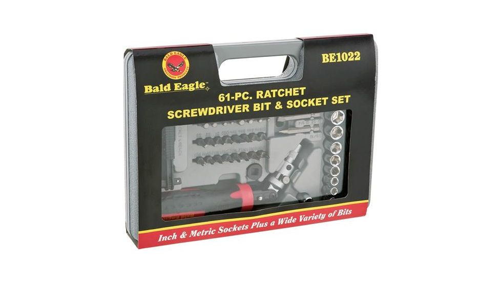 Bald Eagle 61 Pc. Ratchet Screwdriver Bit and Socket Set BE1022