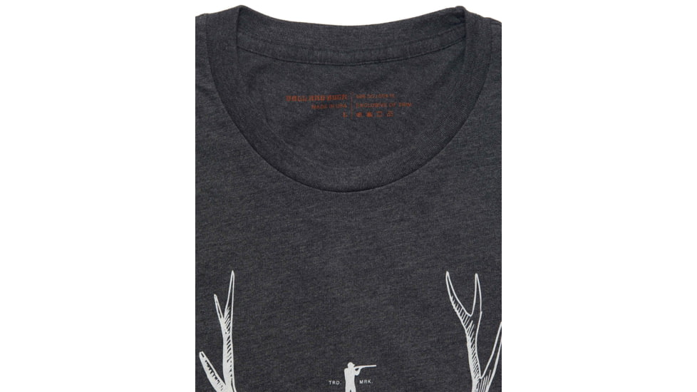Ball and Buck Elk Skull Heritage T-Shirt - Mens, Charcoal, Small, 213190401-S