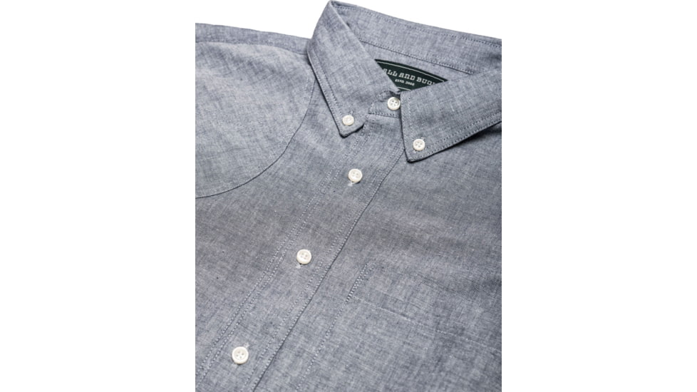 Ball and Buck Sportsmans Short Sleeve Shirt - Mens, Chambray, 2XL, 211100401-XXL