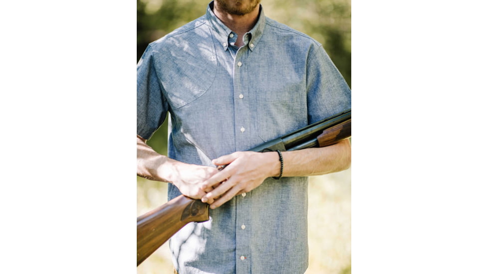 Ball and Buck Sportsmans Short Sleeve Shirt - Mens, Chambray, 2XL, 211100401-XXL