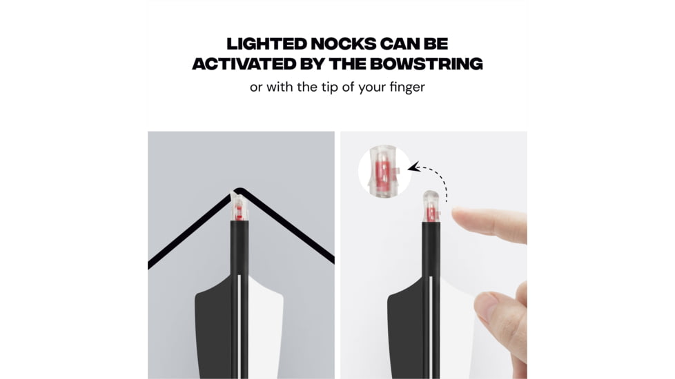 Ballista 8.8 mm Crossbow Lighted Nocks - Pack of 3, Green, BAL-LN-01-G