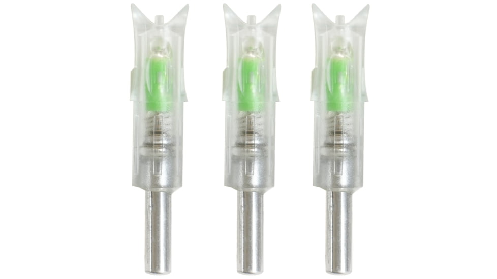 Ballista 8.8 mm Crossbow Lighted Nocks - Pack of 3, Green, BAL-LN-01-G