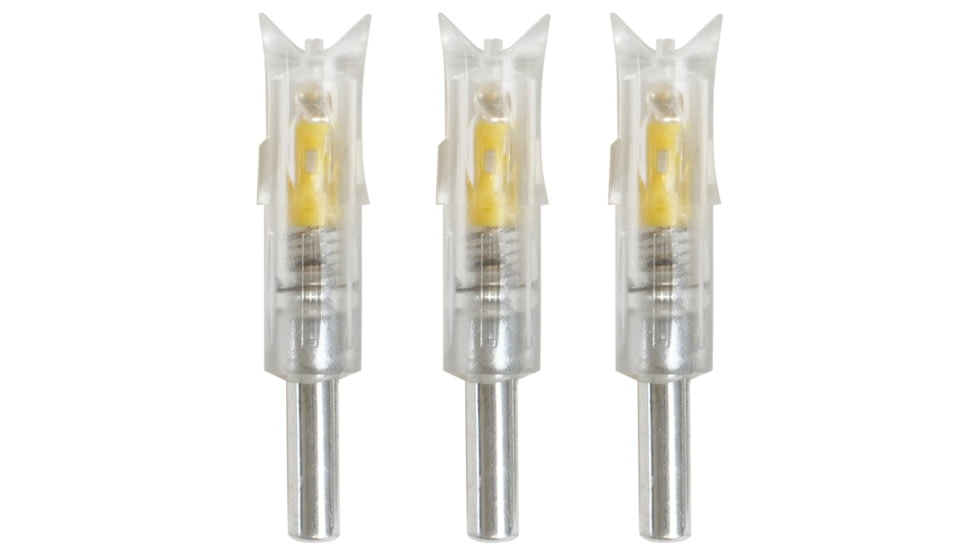 Ballista 8.8 mm Crossbow Lighted Nocks - Pack of 3, Yellow, BAL-LN-01-Y