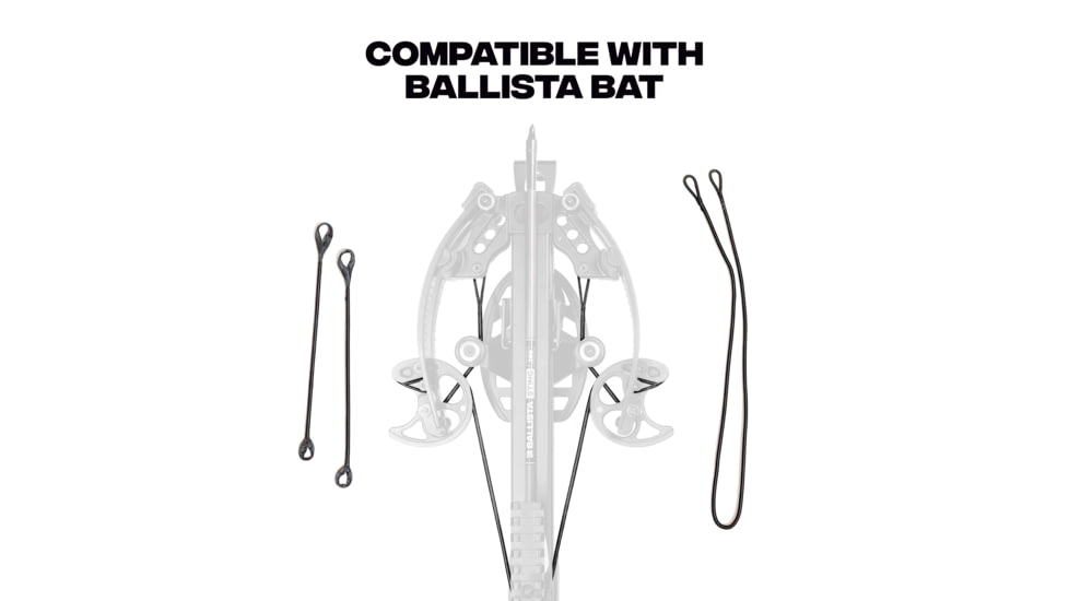Ballista Bat Pistol Crossbow Replacement String/Cables Set, Black, BAL-SS-01