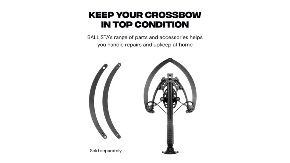 Ballista Bat Pistol Crossbow Replacement String/Cables Set, Black, BAL-SS-01