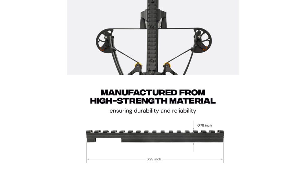 Ballista BAT Reverse Bottom Picatinny Rail V2, Aluminum, BAL-AC-18