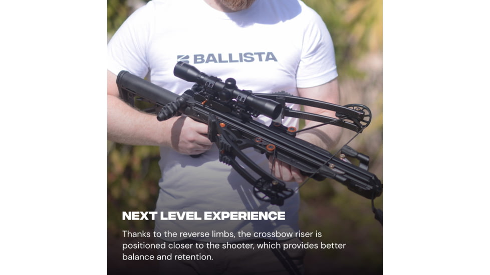 Ballista Megabat Reverse Crossbow 360 lb. 450fps, Black, BAL-CB-04